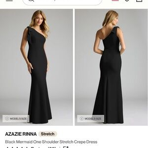 Azazie One Shoulder Black Dress